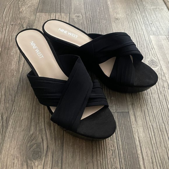⭐️ Block Classy Chic Party Elegant Business Casual Work Wedge Boho Heel Sandals - Picture 3 of 6